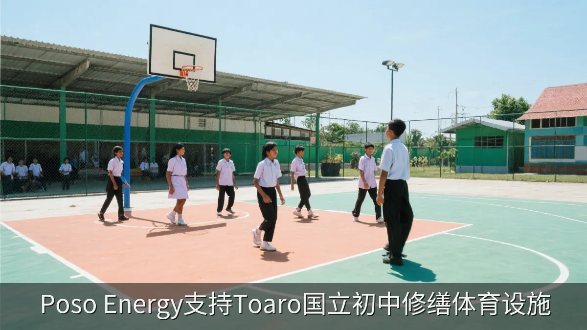 Poso Energy支持Toaro国立初中修缮体育设施